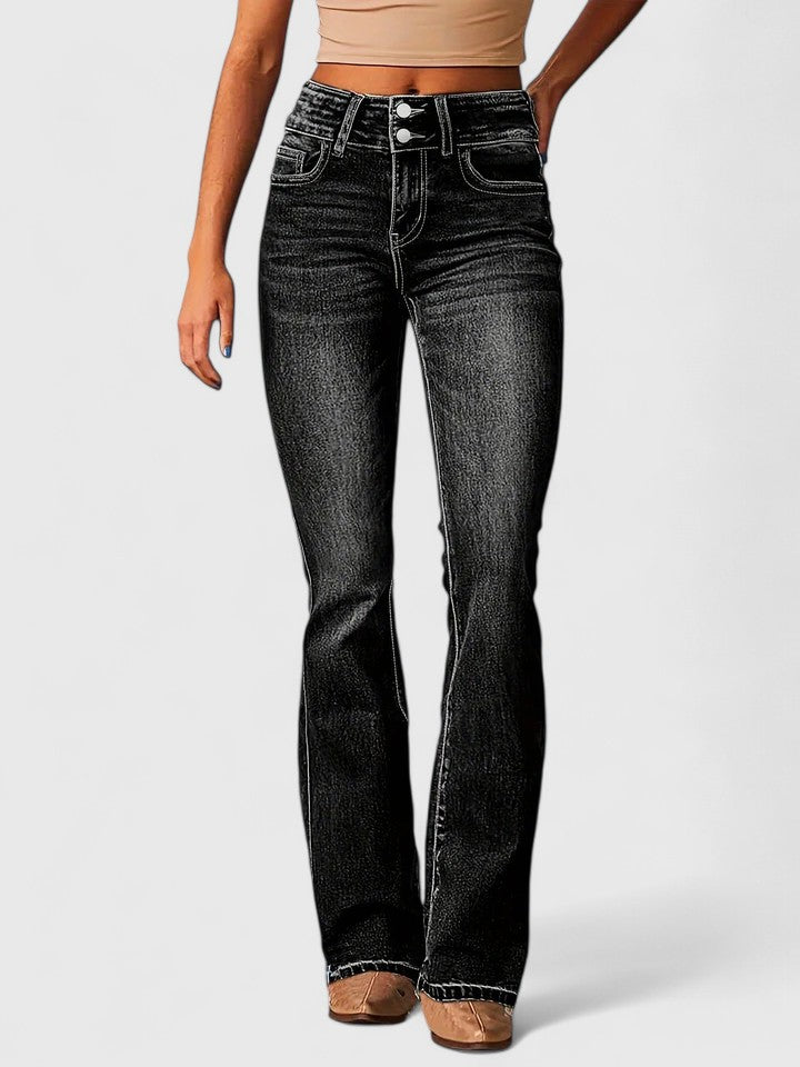 Davellia | Women’s High-Waist Flared Denim