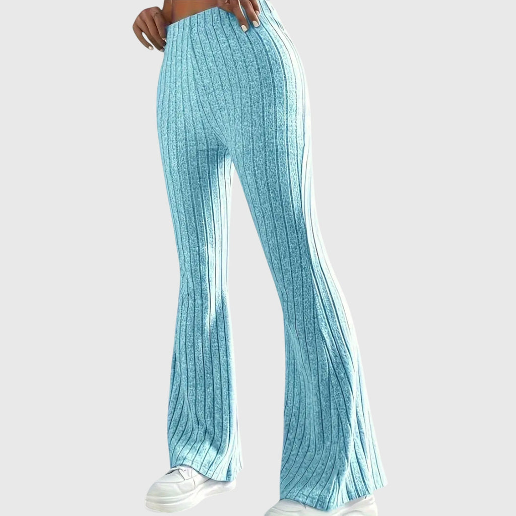 Davellia | Women’s Ribbed Flared Knit Pants