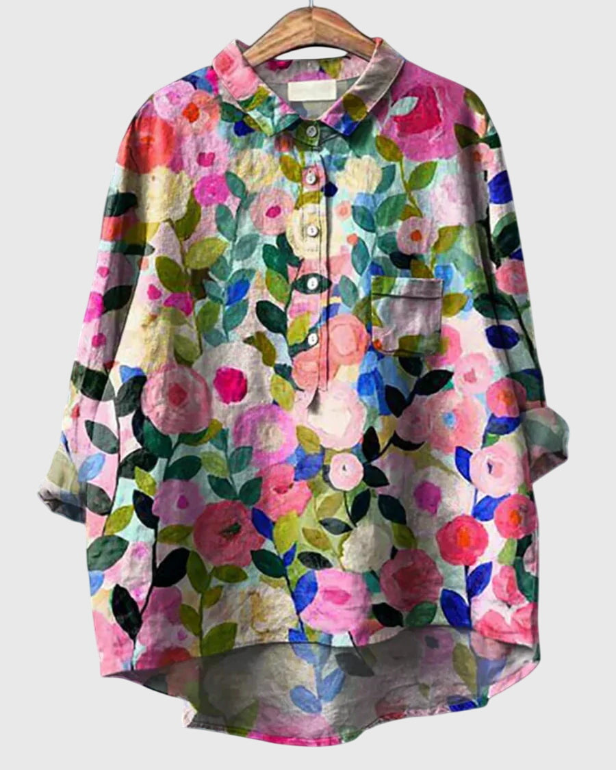 Davellia | Women’s Floral Button-Up Blouse