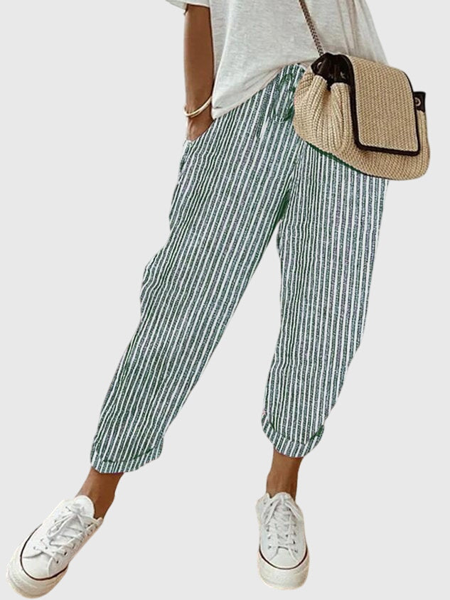 Davellia | Women’s Linen Casual Tapered Pants