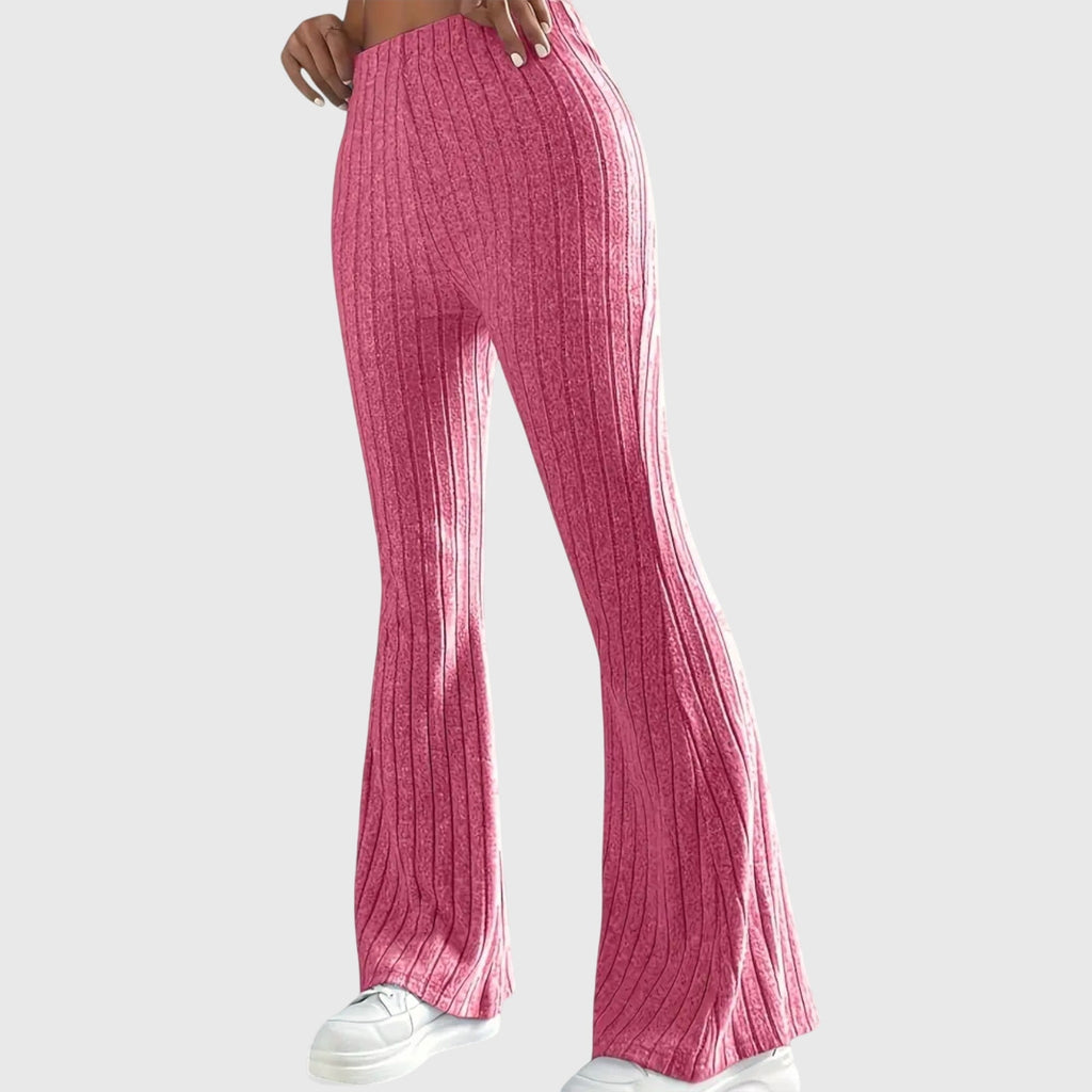 Davellia | Women’s Ribbed Flared Knit Pants