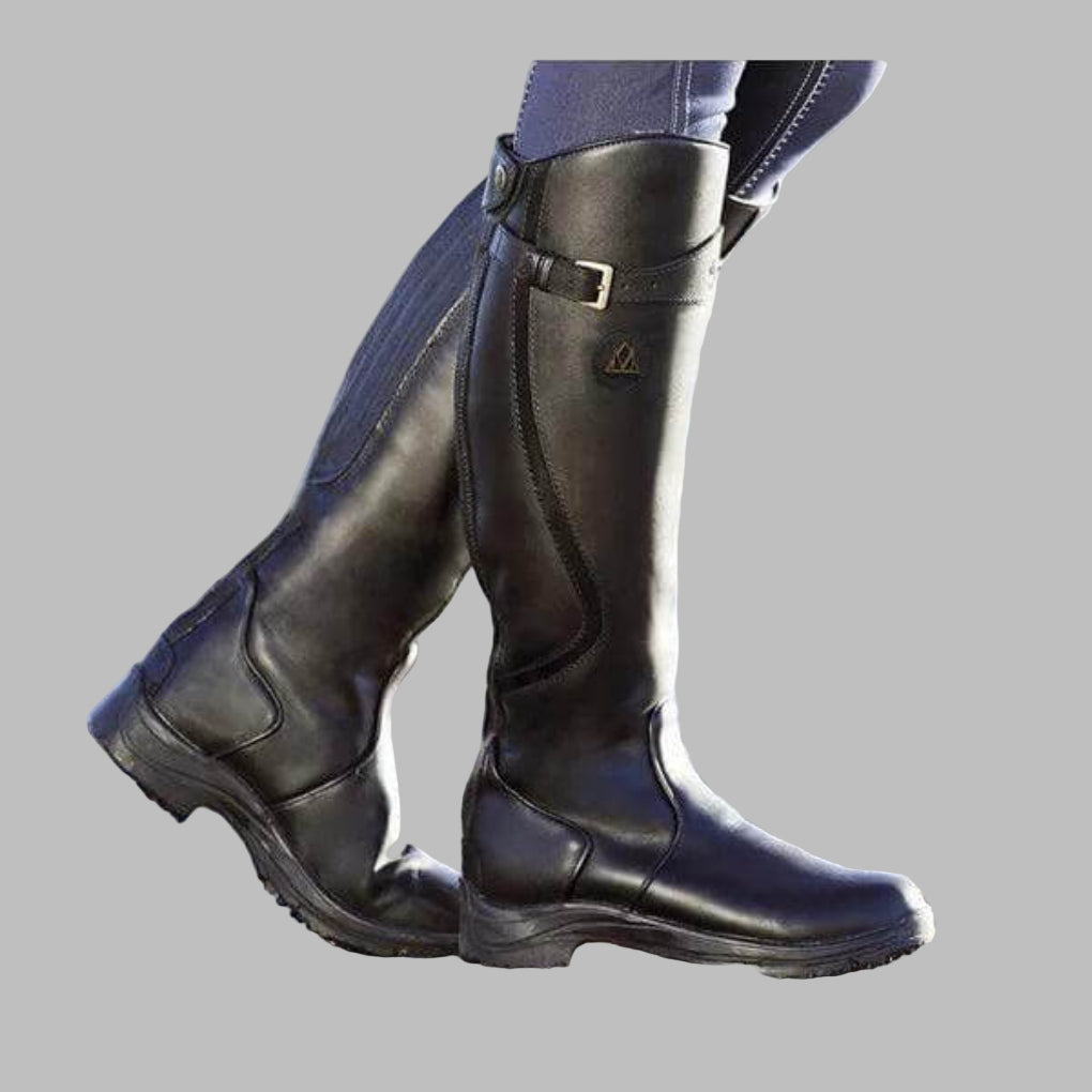 Davellia | Women’s Leather Hiking Boots with Strap