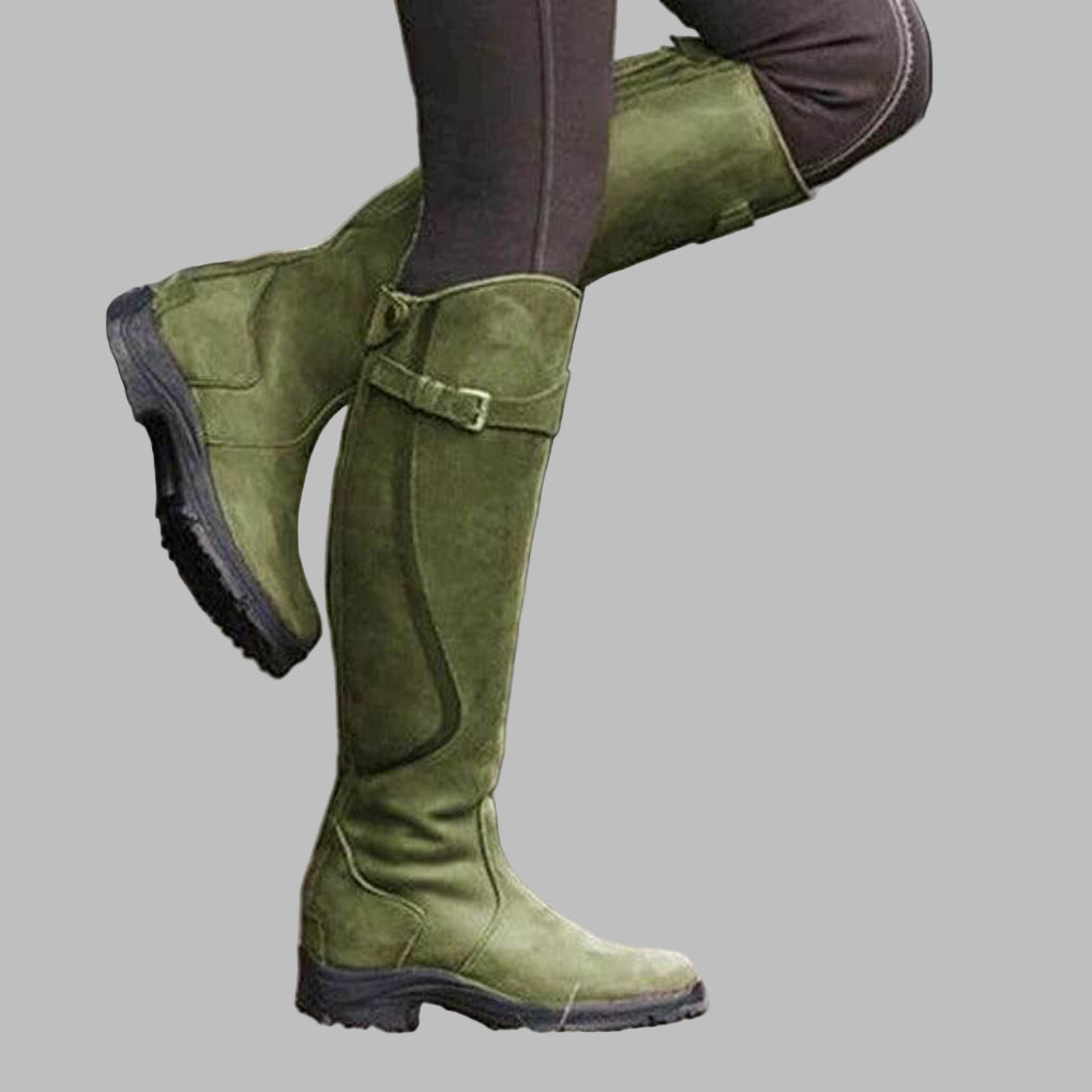 Davellia | Women’s Leather Hiking Boots with Strap