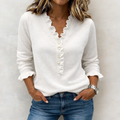 Davellia | Knotted blouse with ruffles