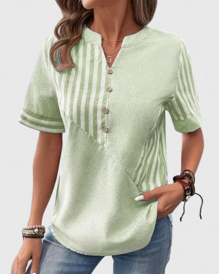 Davellia | Sophisticated  Striped  Blouse
