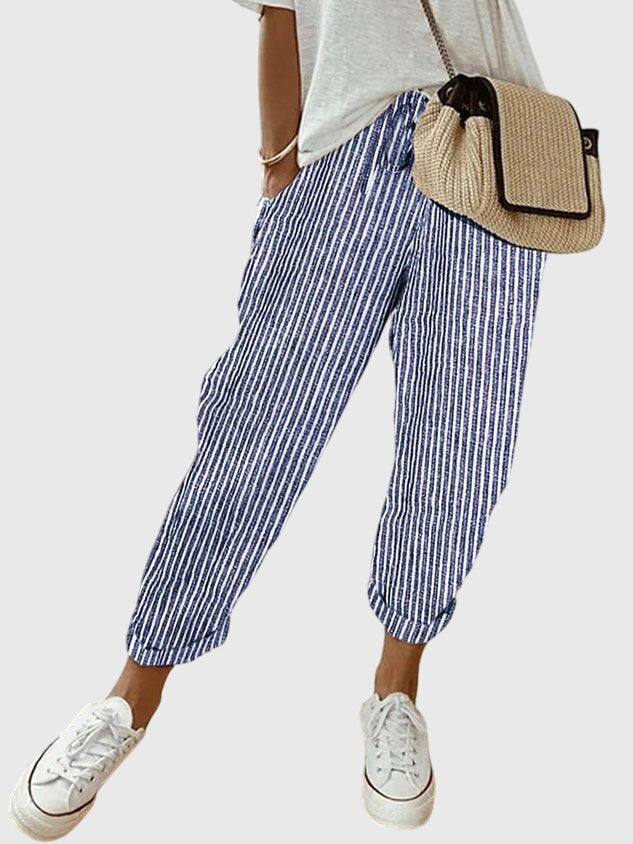 Davellia | Women’s Linen Casual Tapered Pants