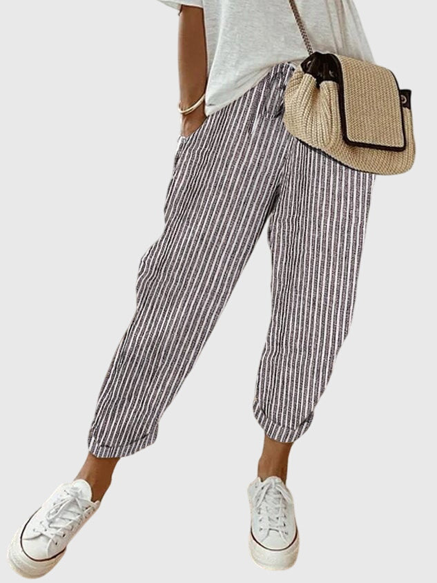 Davellia | Women’s Linen Casual Tapered Pants