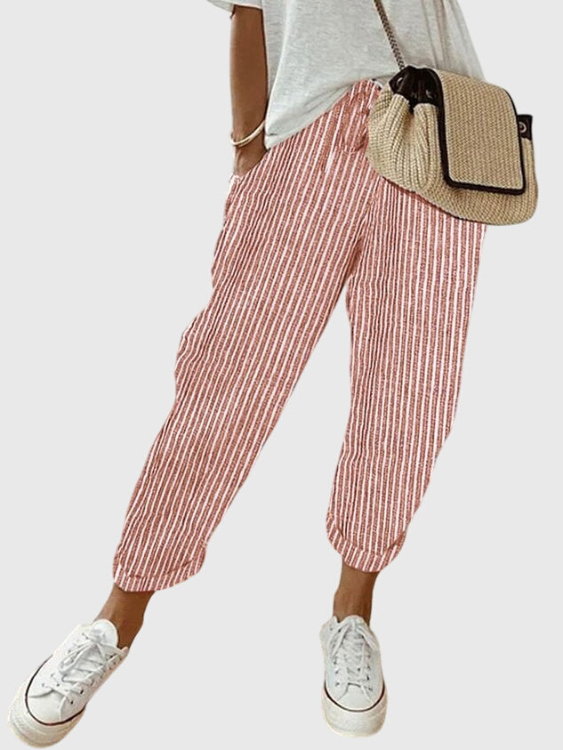 Davellia | Women’s Linen Casual Tapered Pants