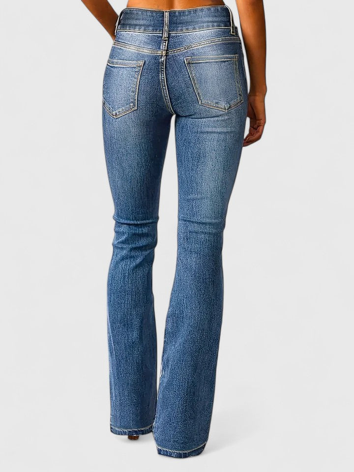 Davellia | Women’s High-Waist Flared Denim