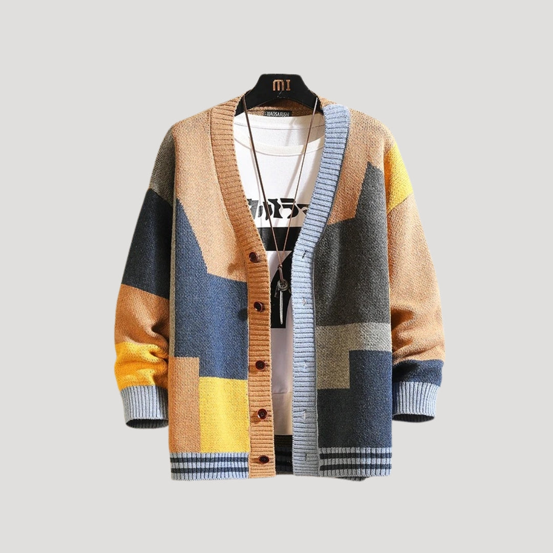 Davellia | Women’s Spring Colorblock Button Knit Cardigan