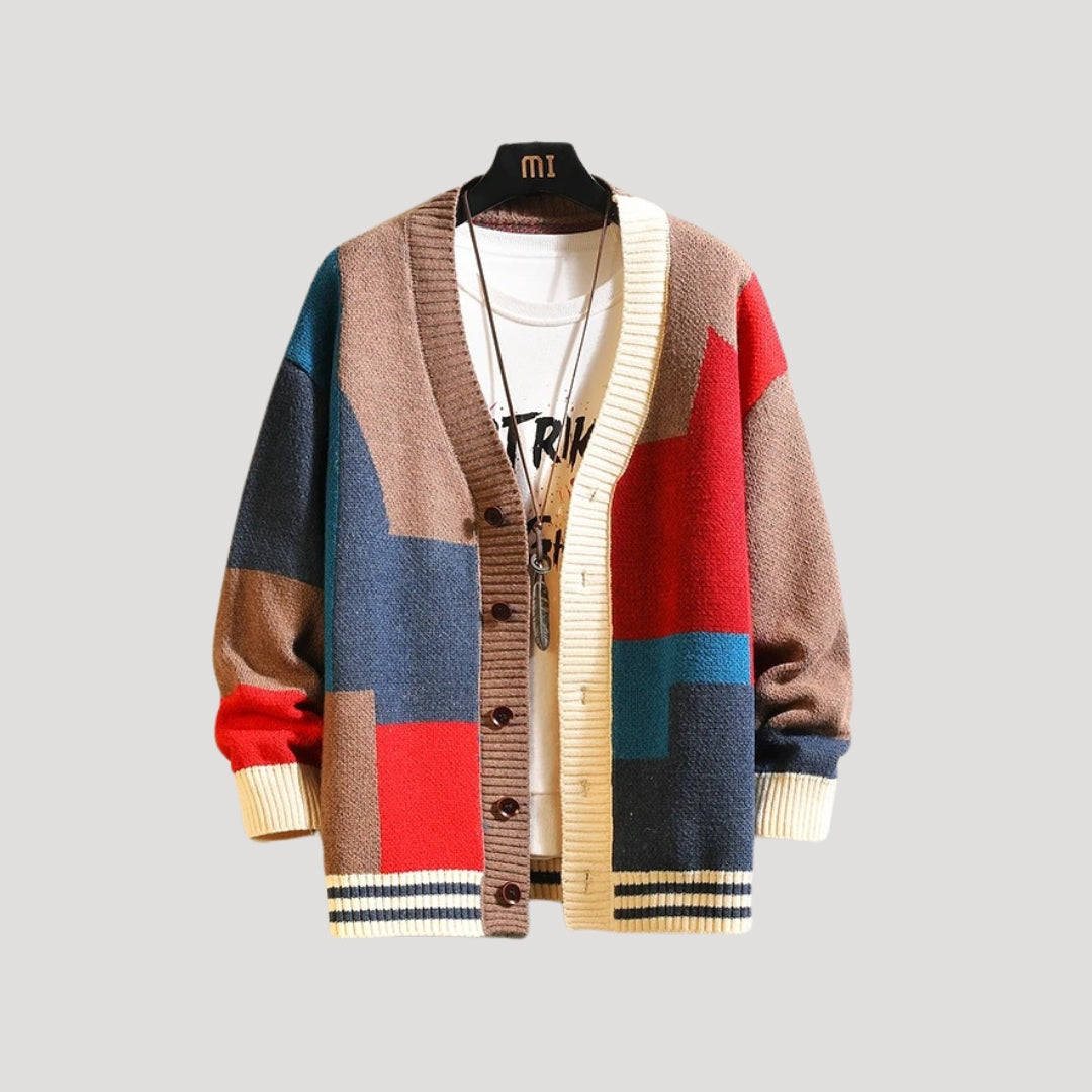 Davellia | Women’s Spring Colorblock Button Knit Cardigan