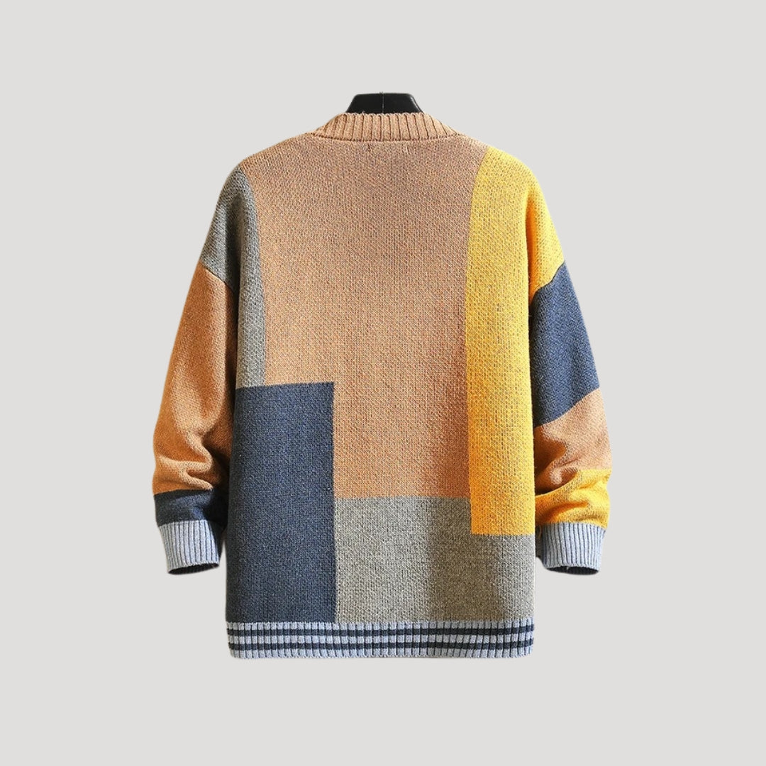 Davellia | Women’s Spring Colorblock Button Knit Cardigan
