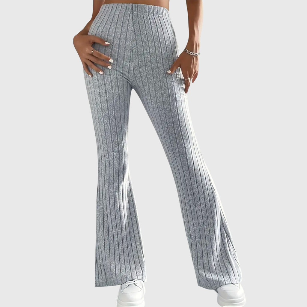 Davellia | Women’s Ribbed Flared Knit Pants