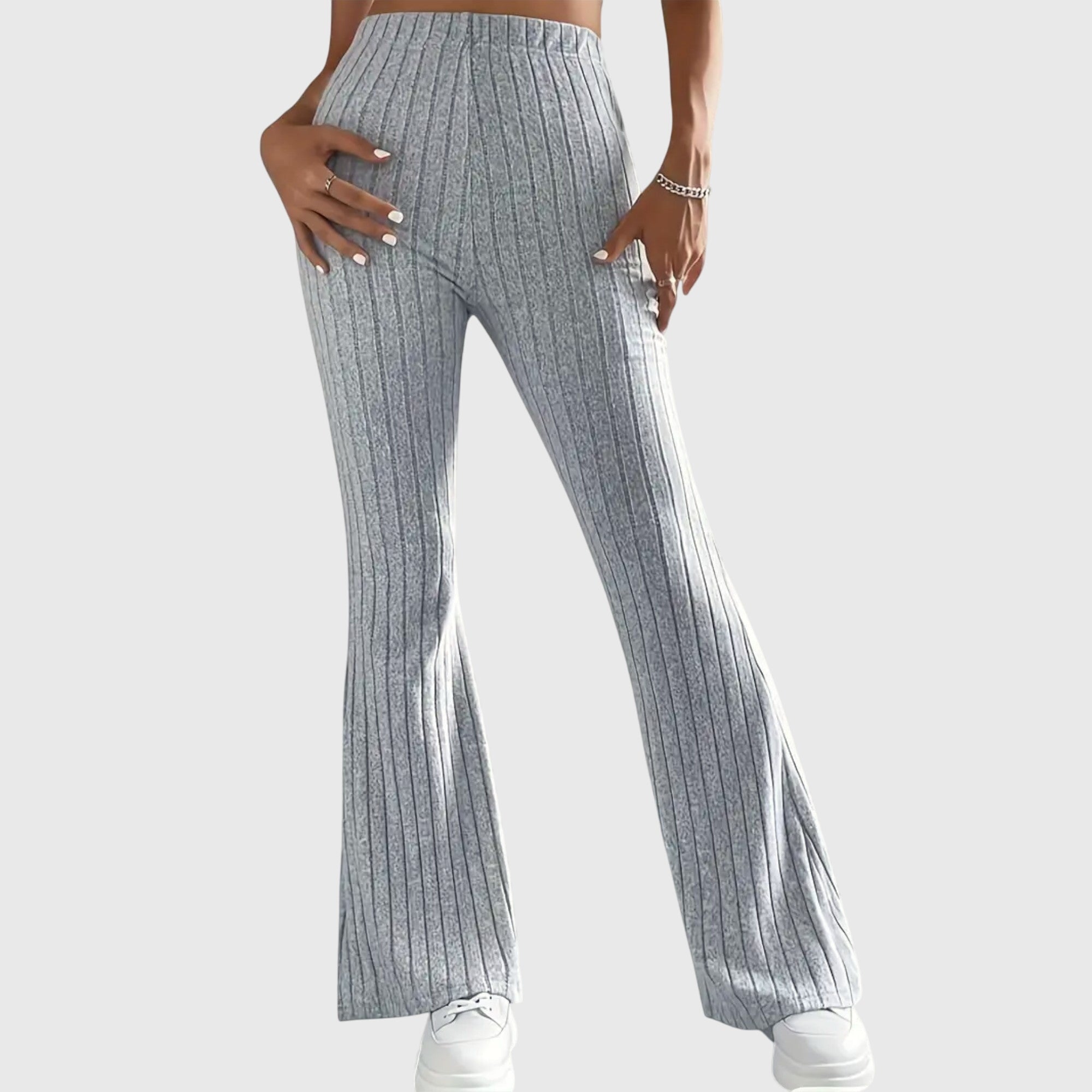 Davellia | Women’s Ribbed Flared Knit Pants