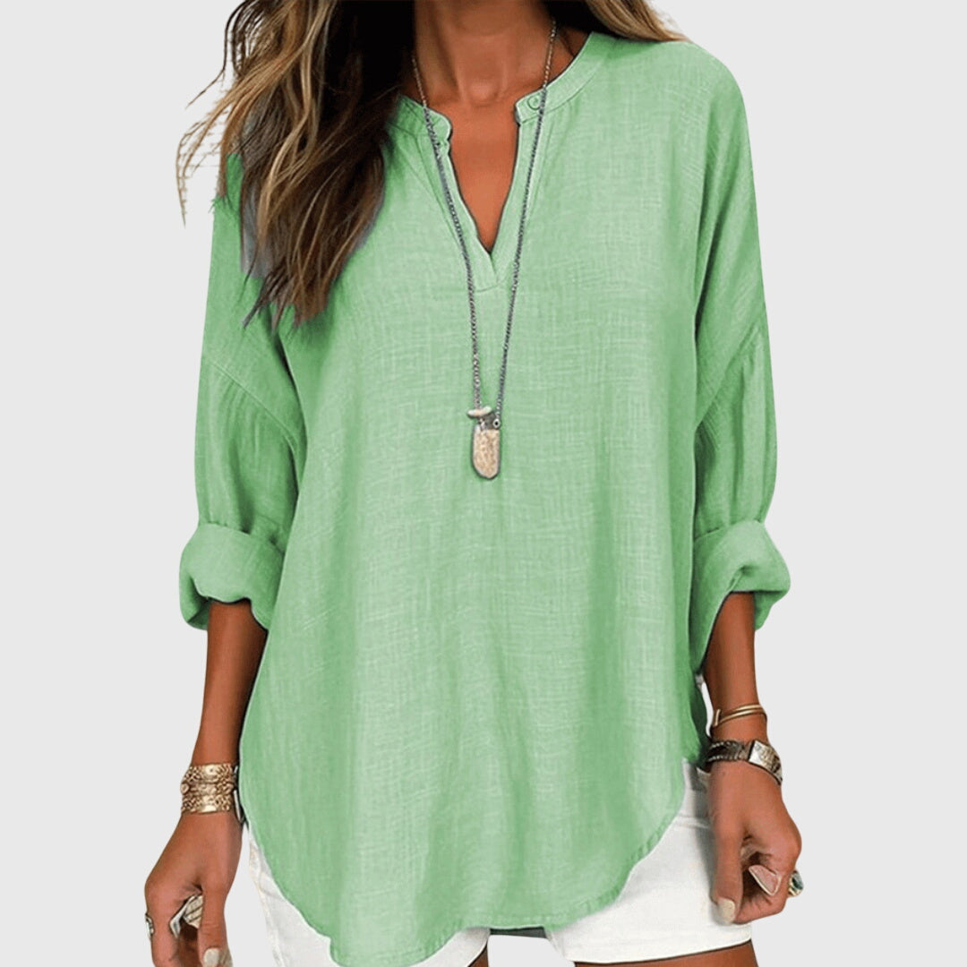 Davellia | Flowy Elegant Loose Beach Shirt