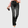 Davellia | Women’s Washed Flared Denim Pants