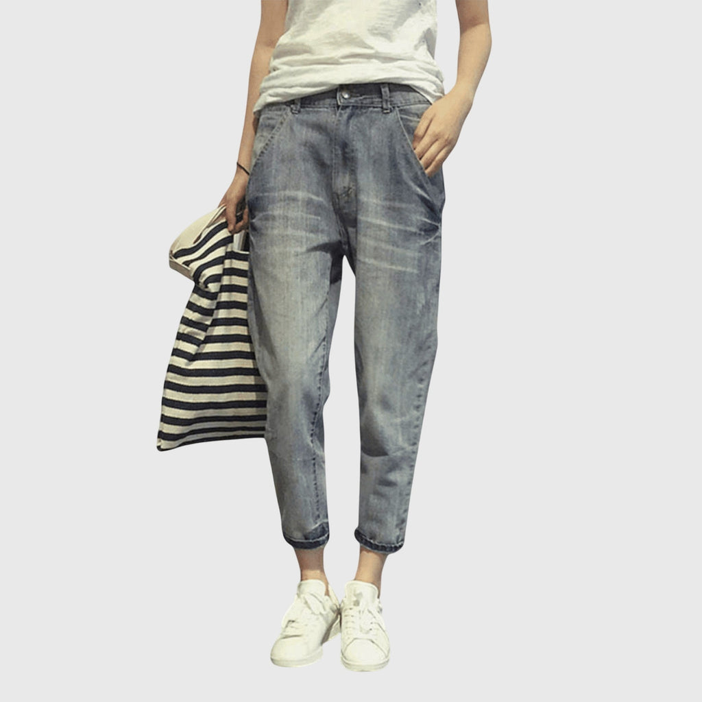 Davellia | Women’s Vintage Washed Denim Pants