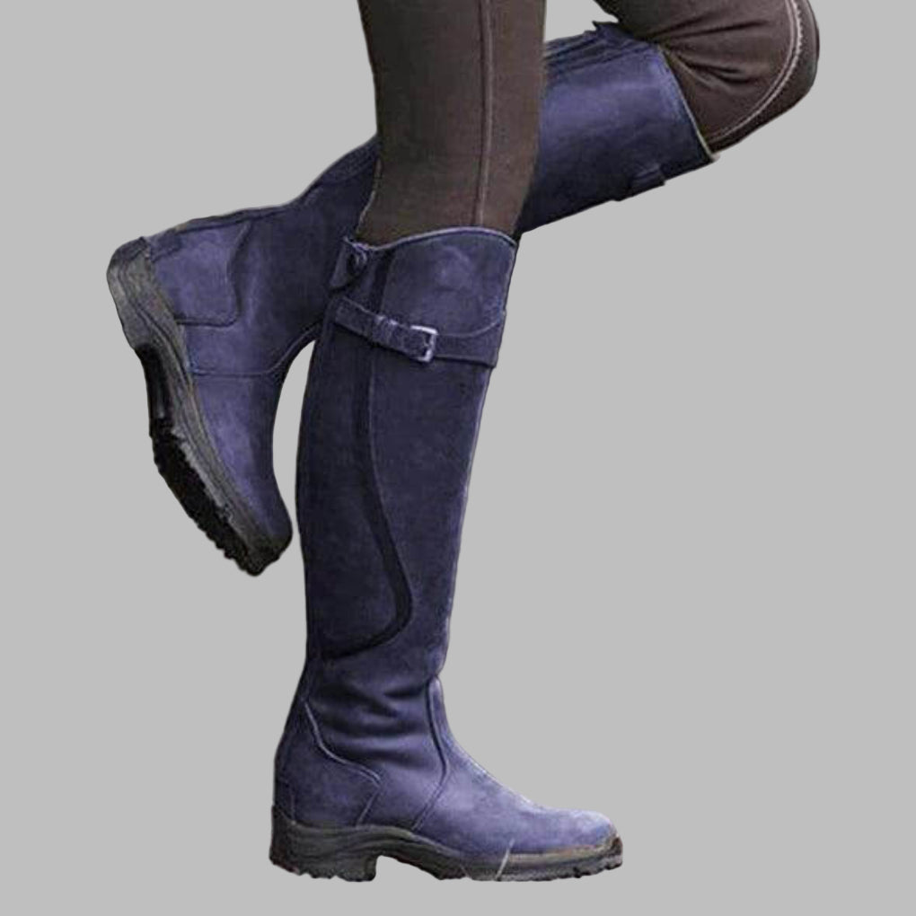 Davellia | Women’s Leather Hiking Boots with Strap