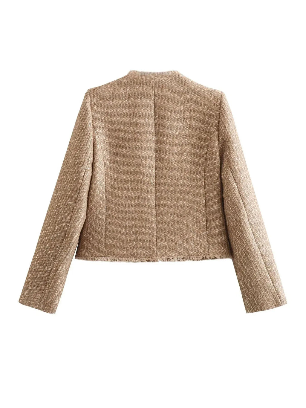 Davellia | Short Tweed Blazer Jacket with Buttons for Women
