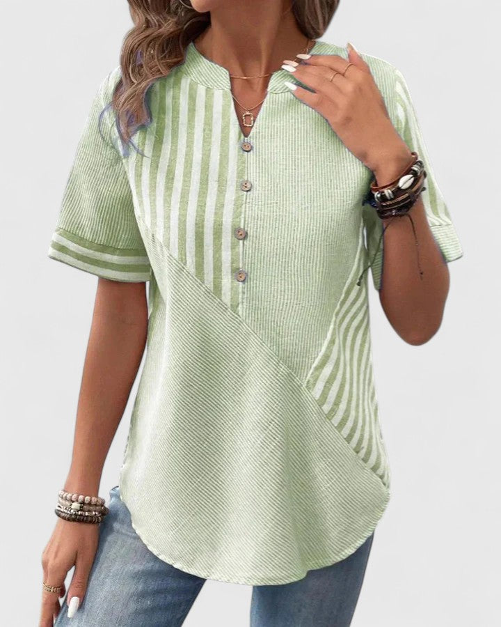 Davellia | Sophisticated  Striped  Blouse