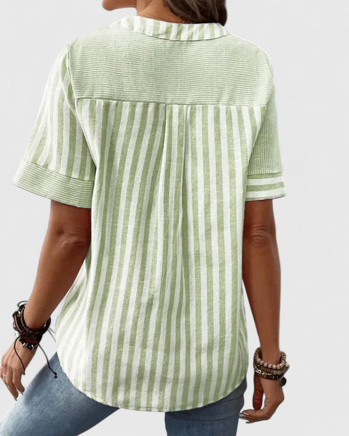 Davellia | Sophisticated  Striped  Blouse