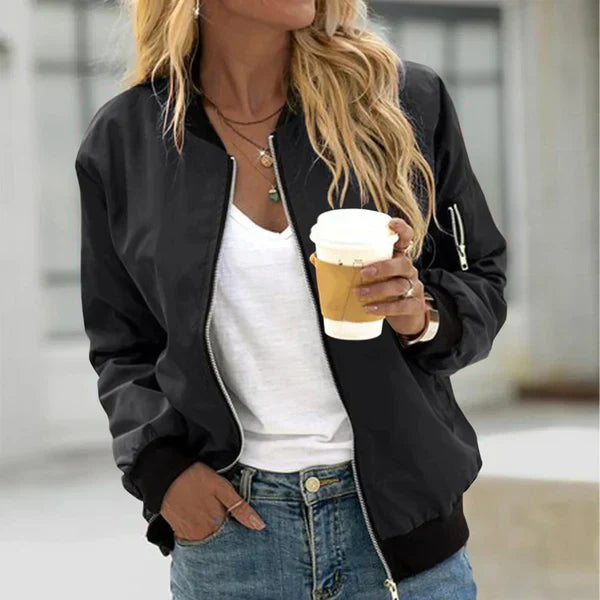 Davellia | Women’s Casual Zip Up Bomber Jacket