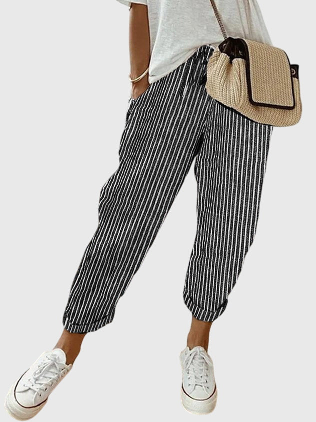 Davellia | Women’s Linen Casual Tapered Pants