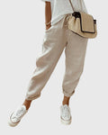 Davellia | Women’s Linen Casual Tapered Pants
