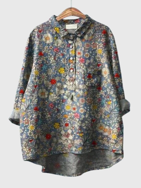 Davellia | Women’s Floral Button-Up Blouse
