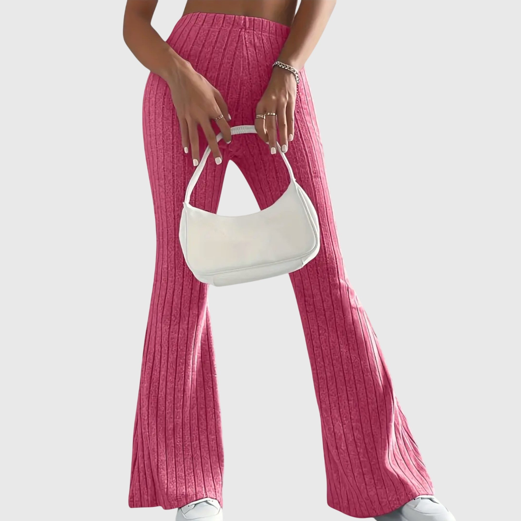 Davellia | Women’s Ribbed Flared Knit Pants