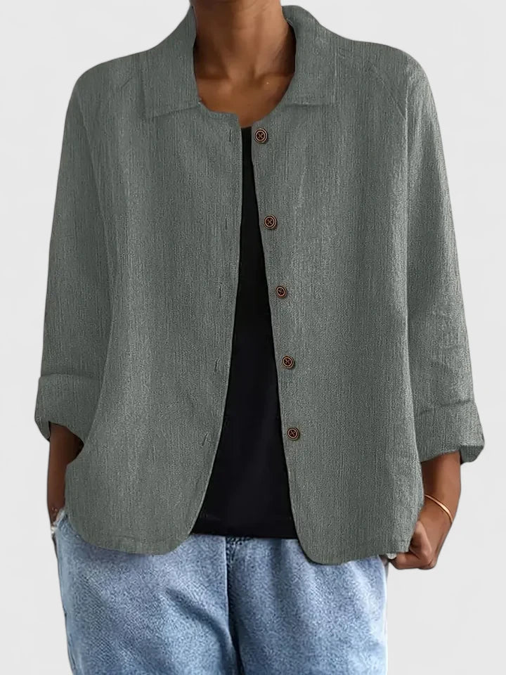 Davellia | Women’s Casual Button-Up Jacket Blouse