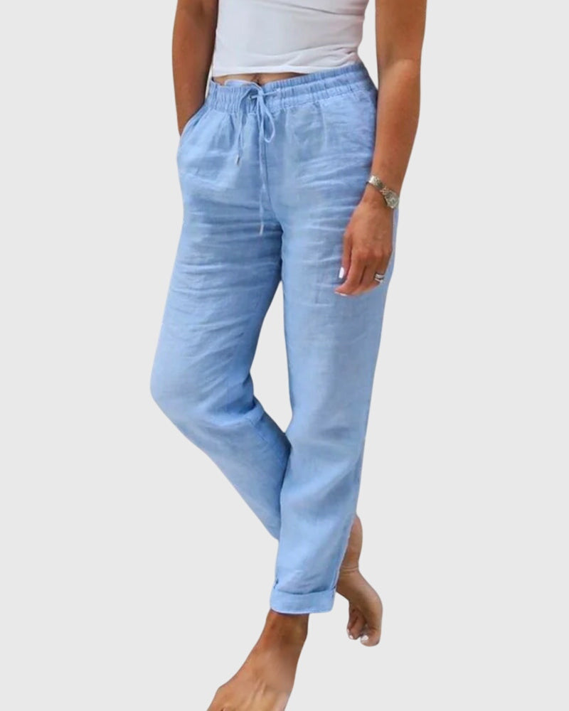 Davellia | Women’s Casual Drawstring Linen Pants
