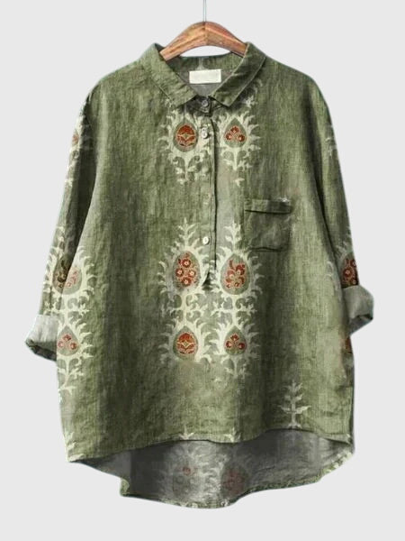 Davellia | Women’s Floral Button-Up Blouse