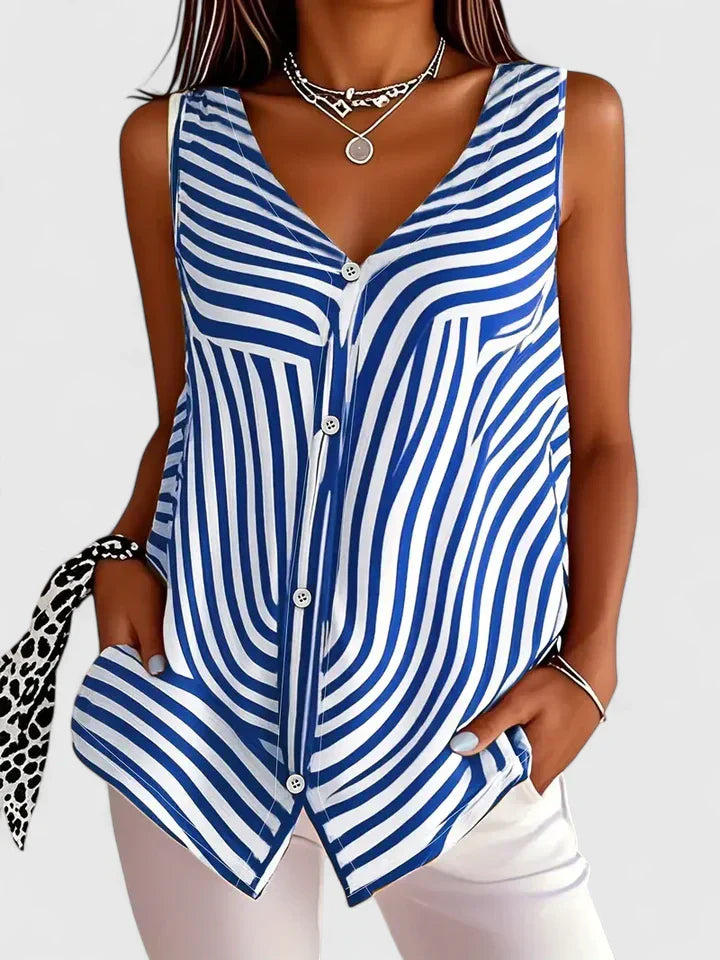 Davellia | Elegant Zebra Printed Blouse