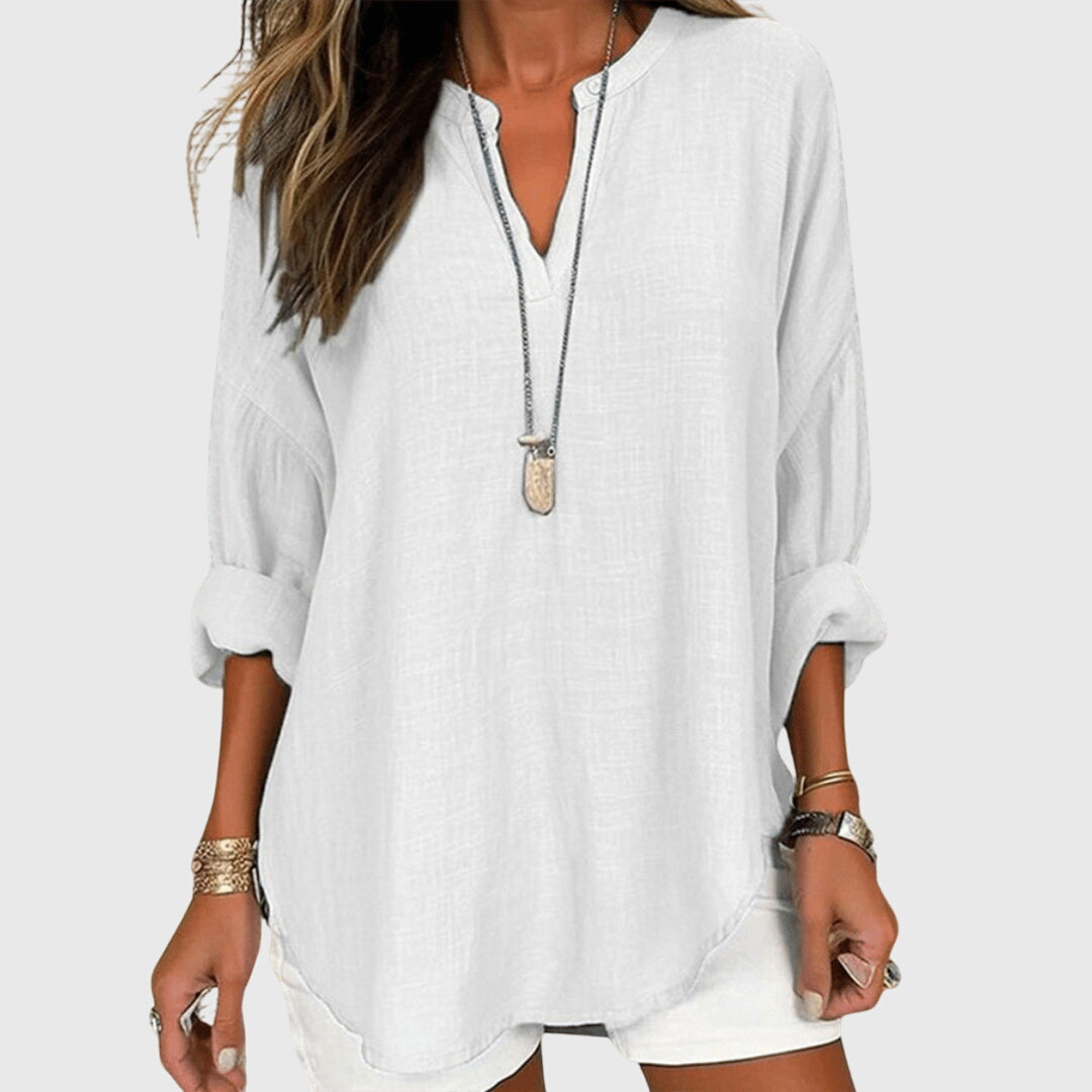 Davellia | Flowy Elegant Loose Beach Shirt