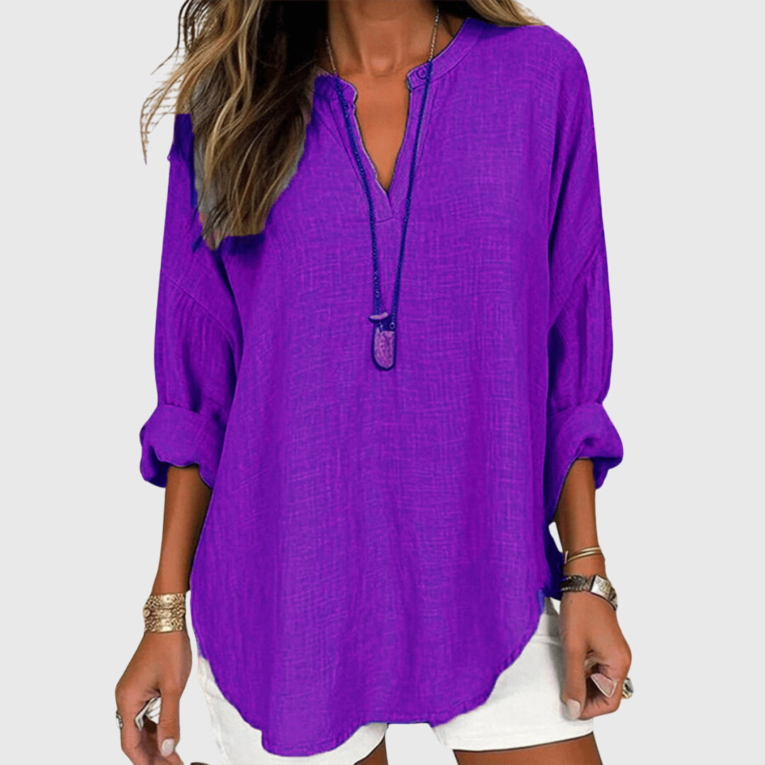 Davellia | Flowy Elegant Loose Beach Shirt