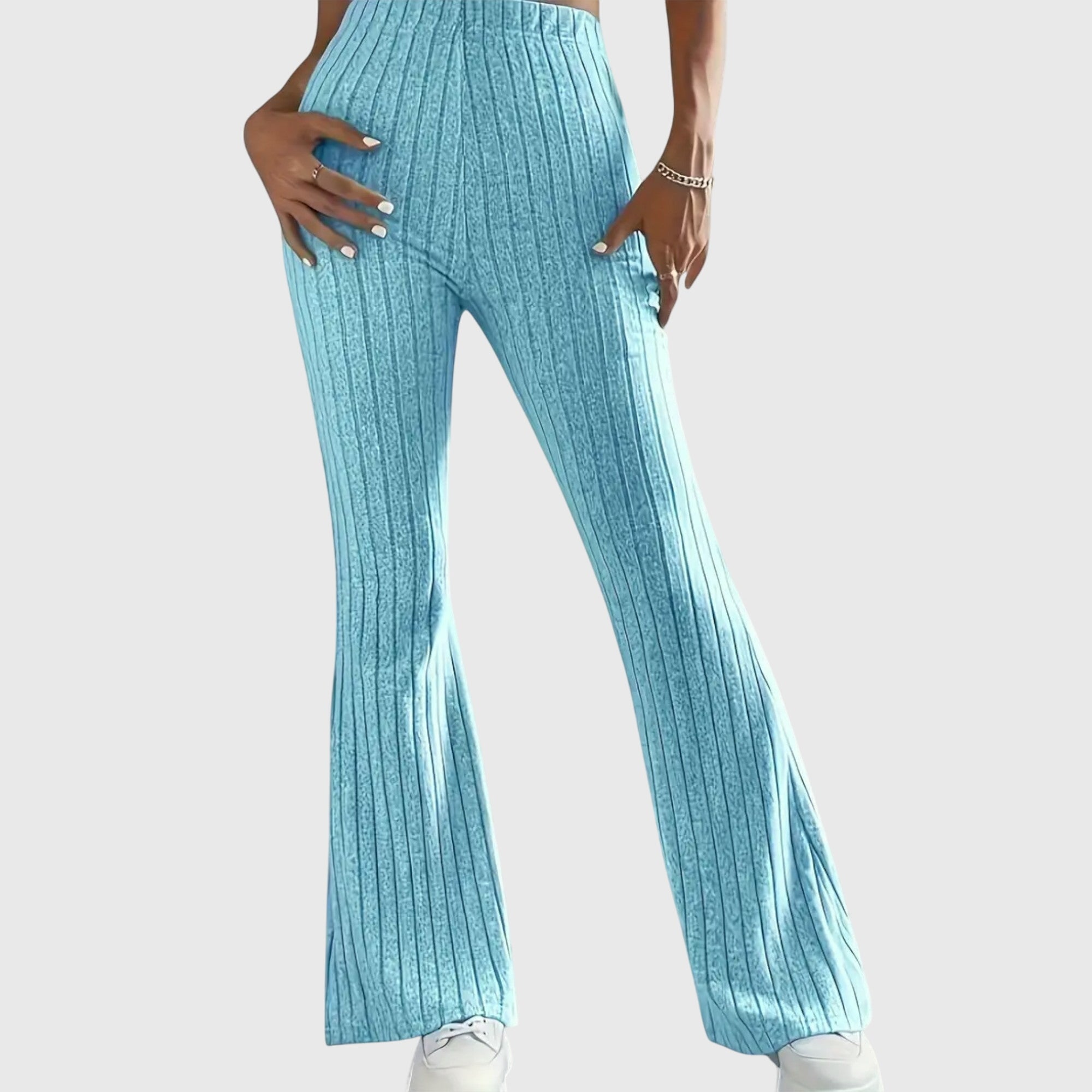 Davellia | Women’s Ribbed Flared Knit Pants