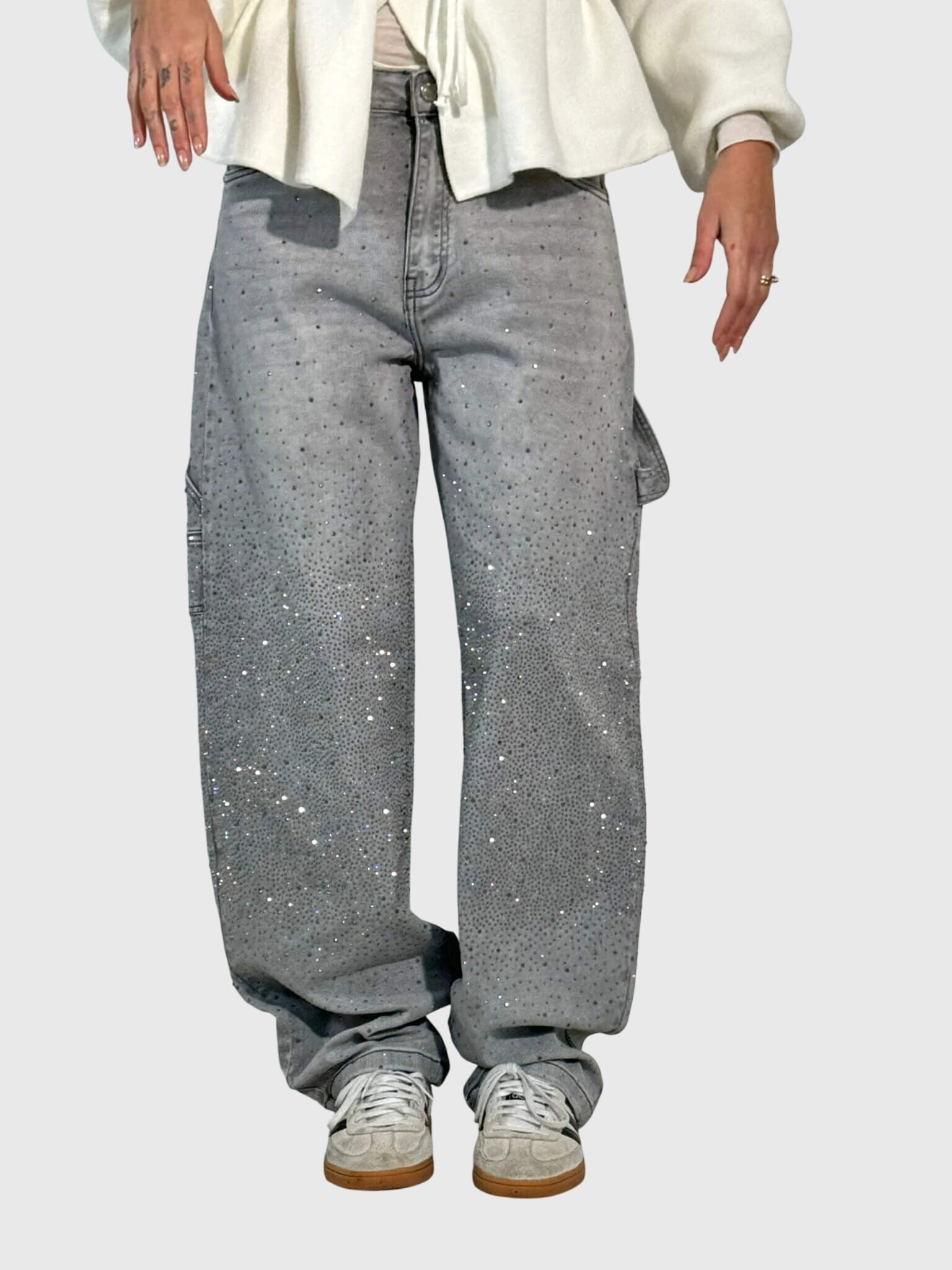 Davellia | Women’s Relaxed Balloon Fit Denim Pants