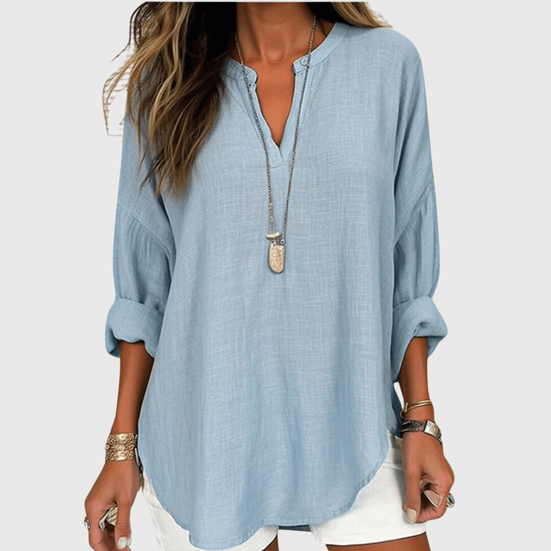 Davellia | Flowy Elegant Loose Beach Shirt