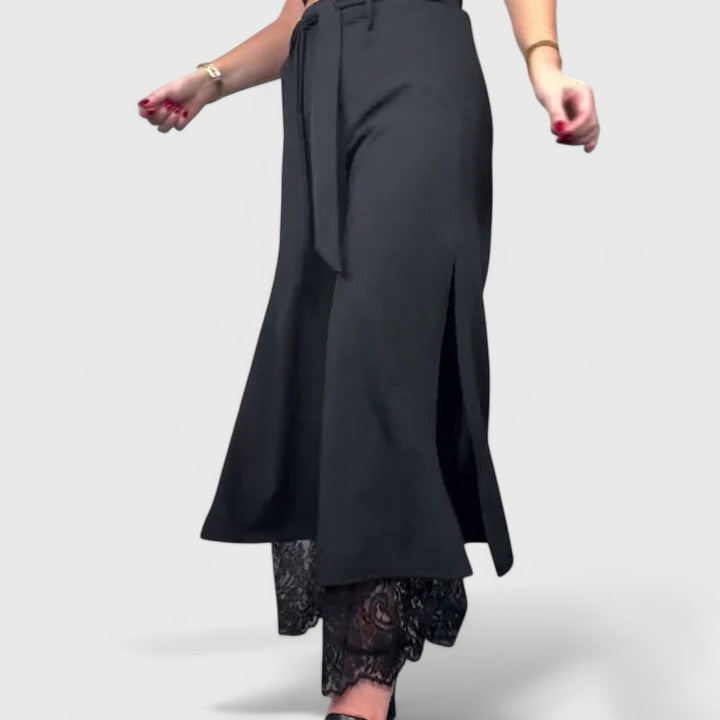 Davellia | Women’s Distressed Wide Leg Denim Jeans