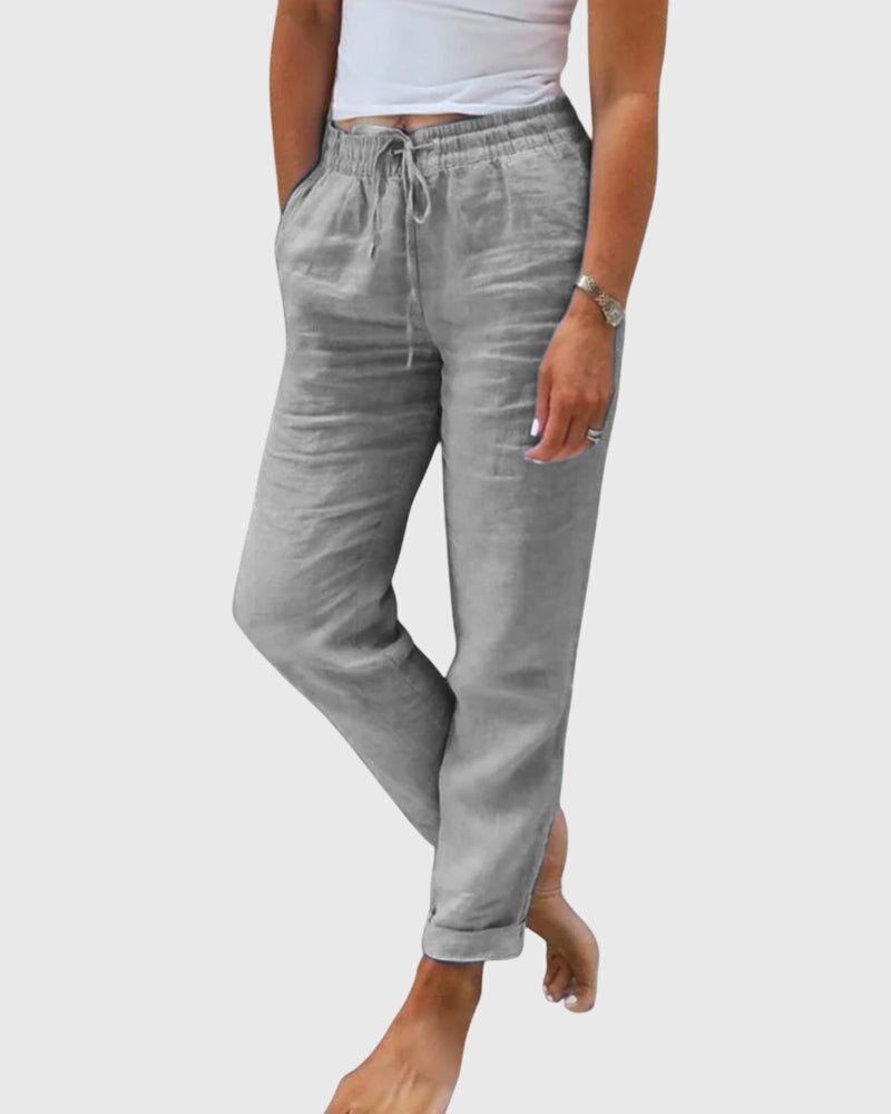 Davellia | Women’s Casual Drawstring Linen Pants