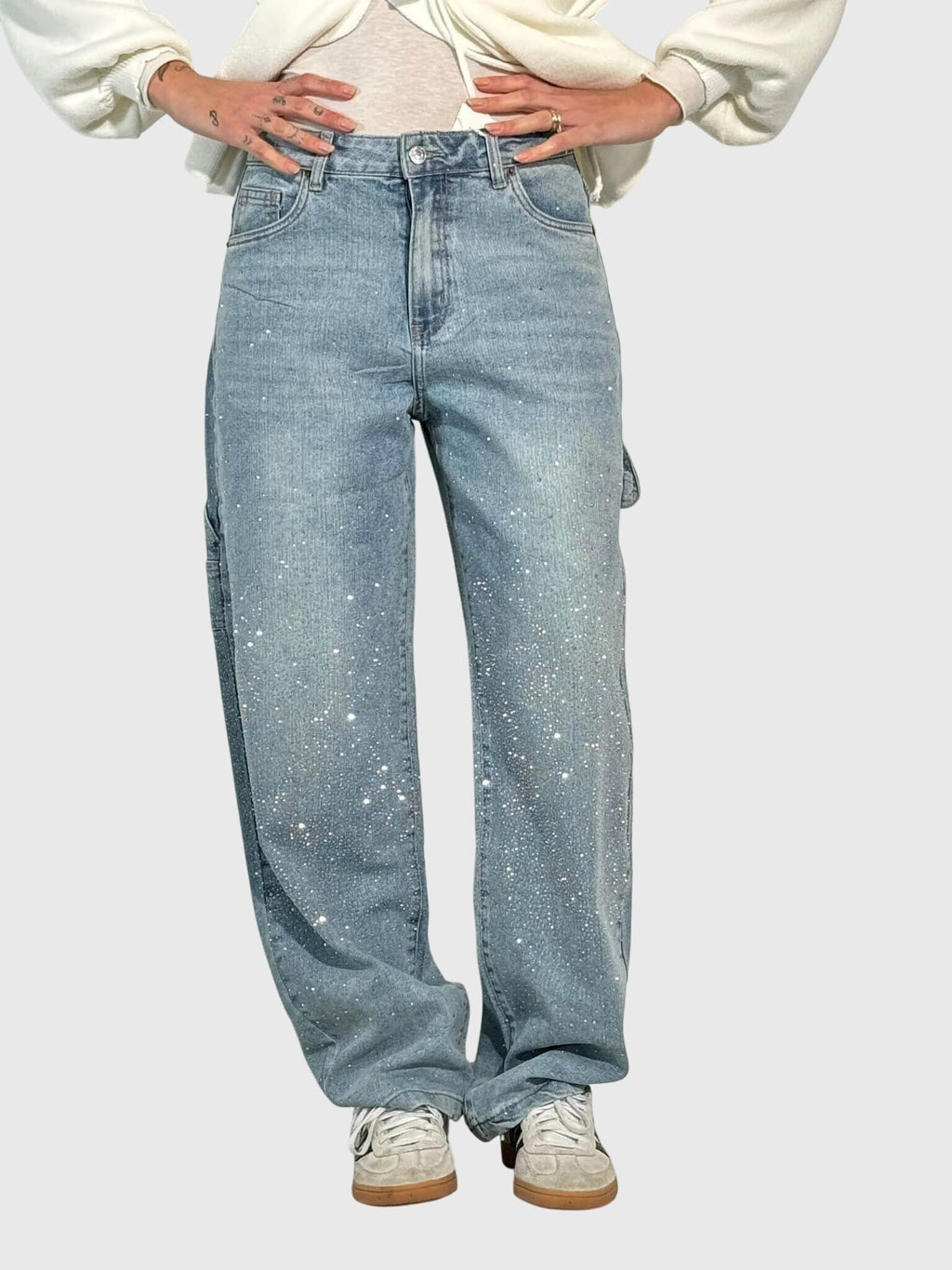Davellia | Women’s Relaxed Balloon Fit Denim Pants