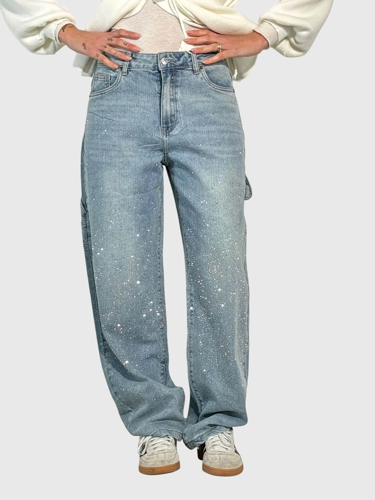 Davellia | Women’s Relaxed Balloon Fit Denim Pants