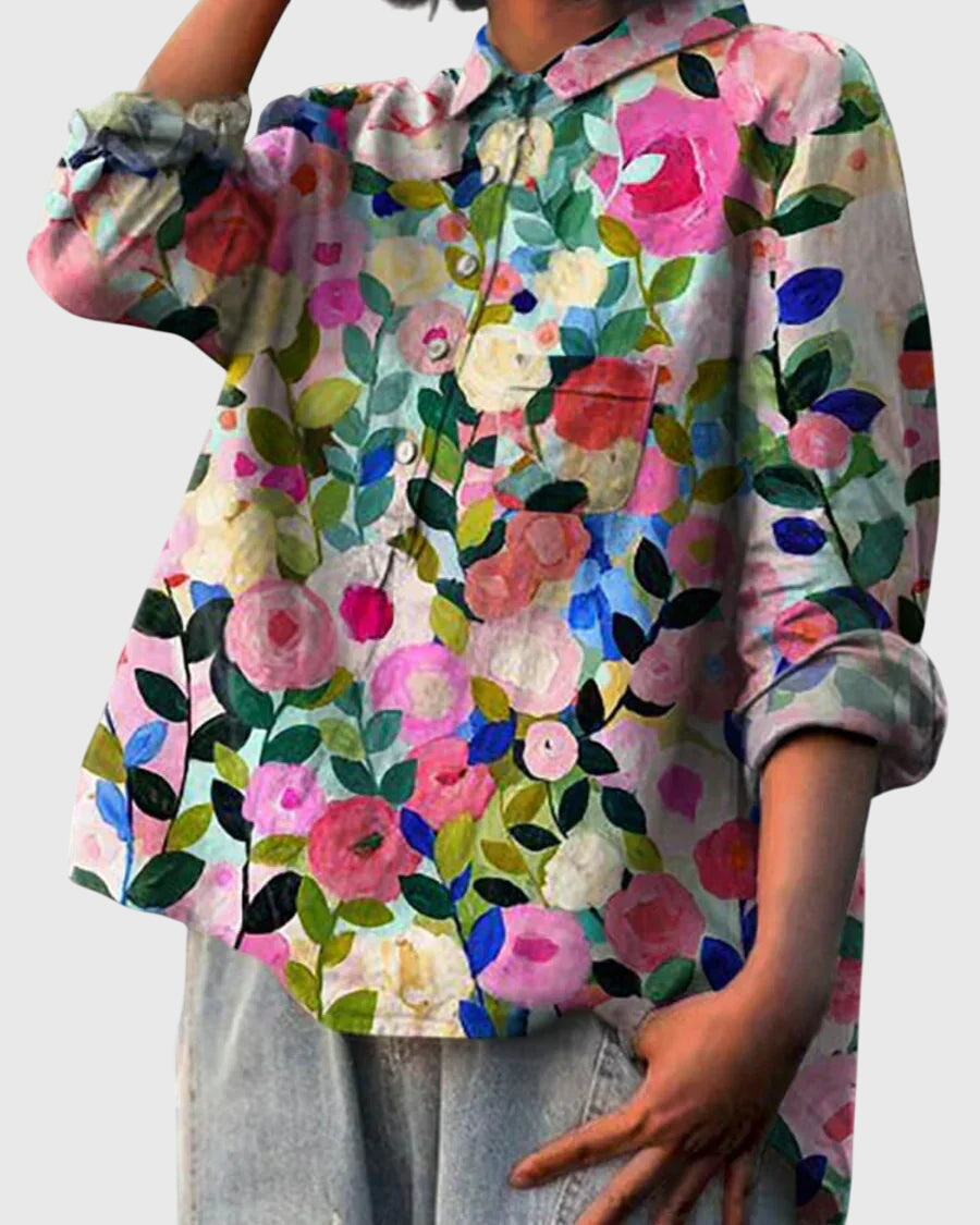 Davellia | Women’s Floral Button-Up Blouse