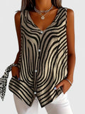Davellia | Elegant Zebra Printed Blouse