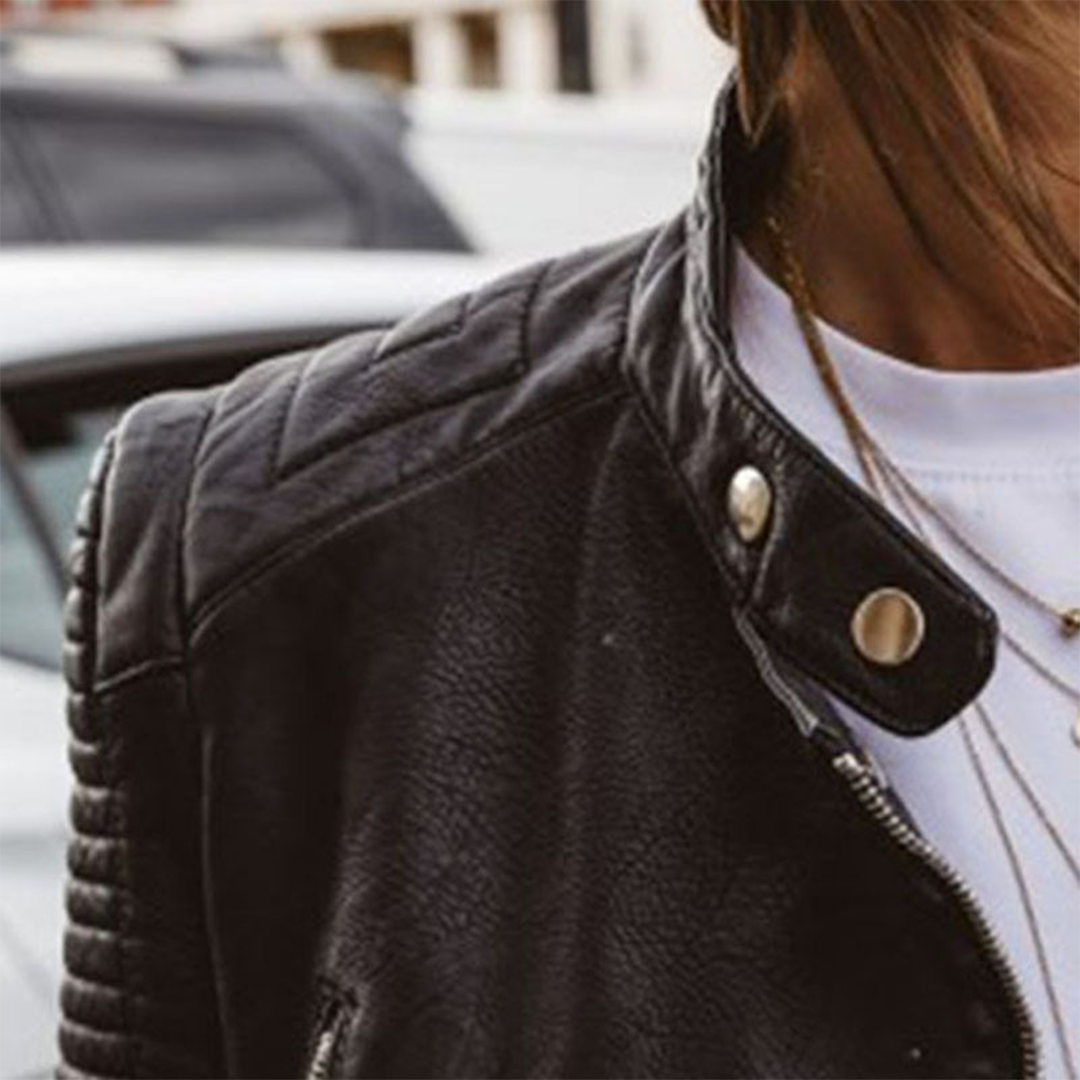 Davellia | Casual Biker Style Zipper Jacket for Women