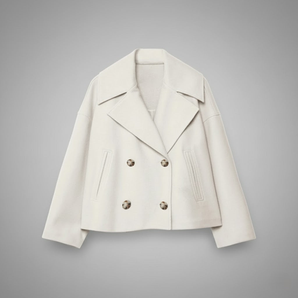 Davellia | Classic Double Button Short Jacket for Women