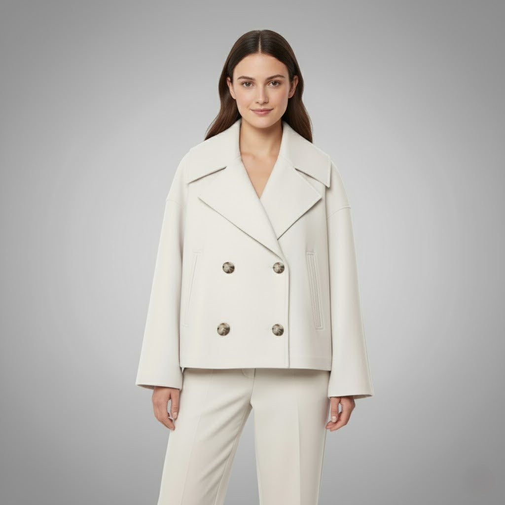 Davellia | Classic Double Button Short Jacket for Women