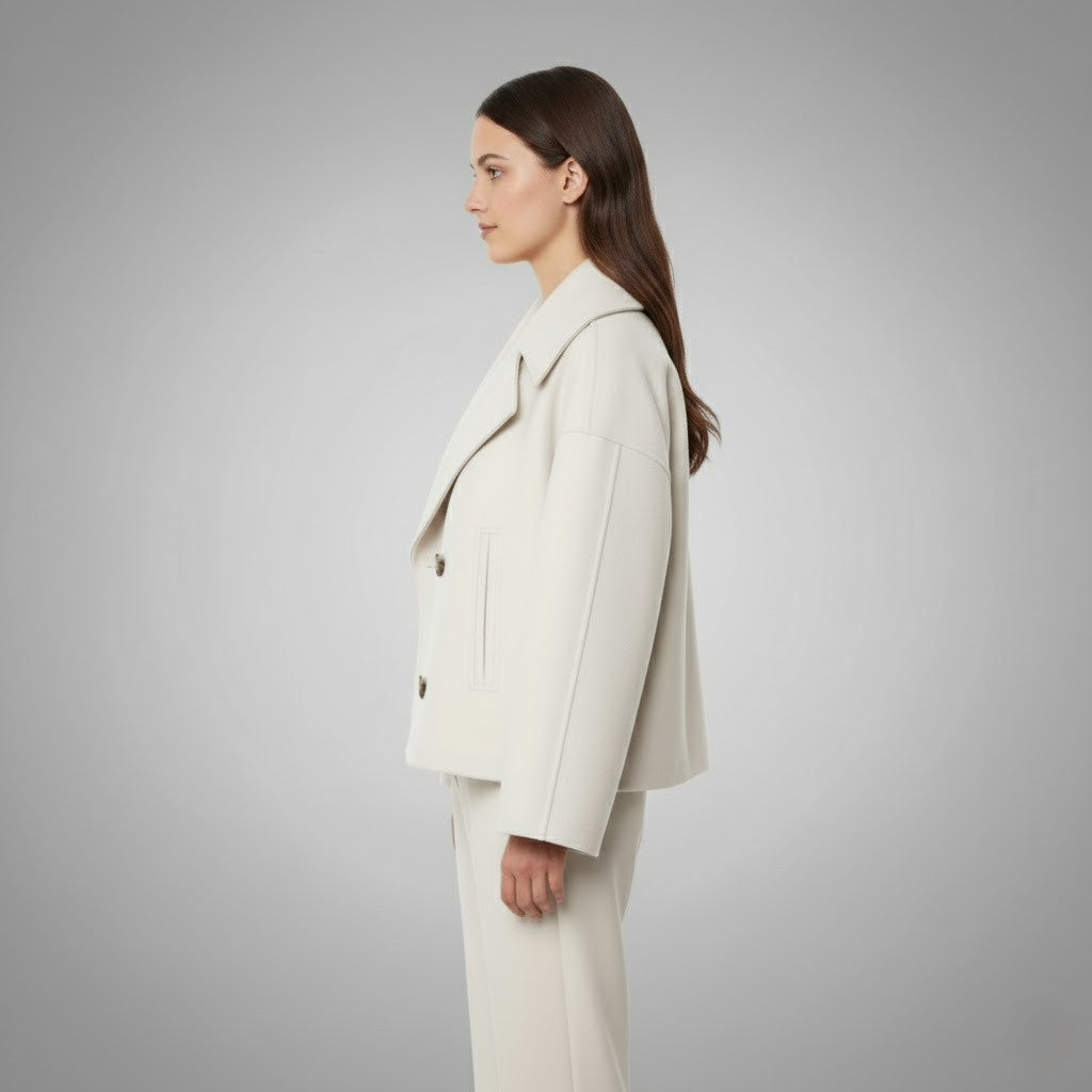 Davellia | Classic Double Button Short Jacket for Women