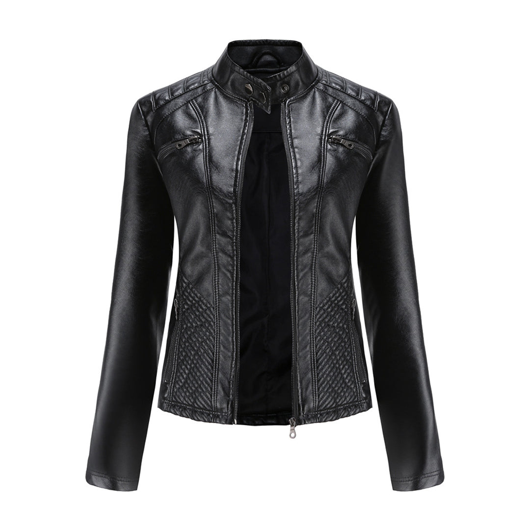 Davellia | Women’s Classic Zip-up Biker Jacket